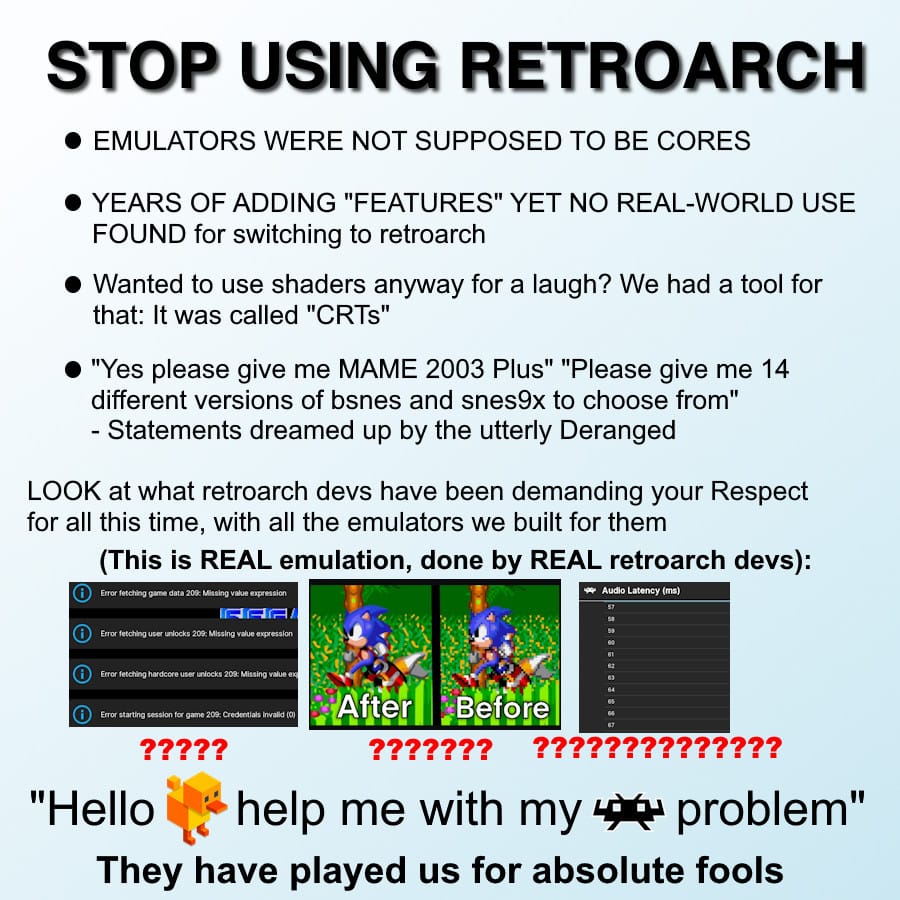 Stop using Retroarch