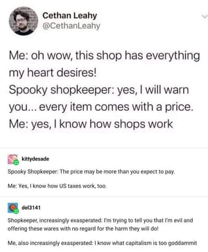 spooky shopkeeper riff