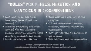 Rules for rebels in organizations